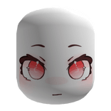 Kawaii Anime Face with Red Eyes