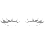 ♡ kawaii anime lashes (white)