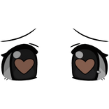 ♡ kawaii anime orange heart eyes