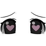 ♡ kawaii anime pink heart eyes