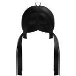 Kawaii Anime Straight Pigtails in Black