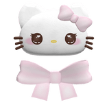 ♡ kawaii baby hk kitty bow hairclip