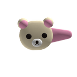 ꒰ kawaii bear pink hair clip ꒱