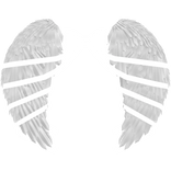 ♡ kawaii big emissive angel wings w white bow