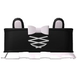 ♡ kawaii black baby bunny frill top