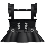 ꒰♡꒱ kawaii black jirai kei suspender skirt