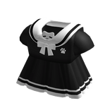 ꒰♡꒱ kawaii black kitty cat sailor top dress