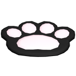 ♡ : kawaii black kitty paw rug