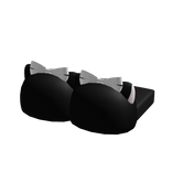 ♡ : ꒰kawaii black kitty slippers꒱