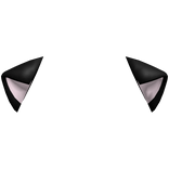 ♡ ꒰ kawaii black low droopy cat ears