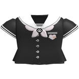 ♡ : kawaii black + pink bunny school top