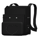 Kawaii Black Ruffled Heart Backpack