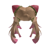 Kawaii Blonde Pigtails with Strawberry Buns