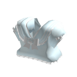 𐔌. kawaii blue kitty ruffle school uniform top