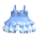 Kawaii Blue Ruffled Bow Dress 3.0