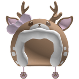 🦌 ♡ kawaii brown and pink deer hood