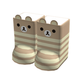 ꒰♡꒱ kawaii brown bear socks with paws