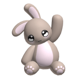 ♡ : kawaii brown bunny plushie holding hand