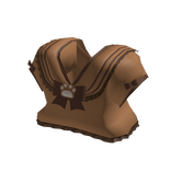 𐔌. kawaii brown kitty ruffle school uniform top