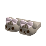 kawaii brown kitty slippers