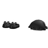 ୨୧: kawaii bunny plushie with slippers black