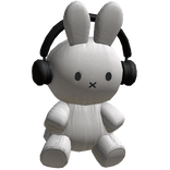 Kawaii Bunny w/ Headphones