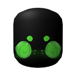 Kawaii Chibi Swirly Void Alien Face (Green)