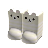 ꒰♡꒱ kawaii cream bear socks with paws