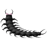 Kawaii Creepy Cute Pet Centipede Black+Bow 𖹭 .ᐟ