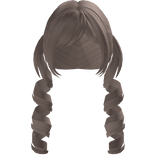 ♡ : kawaii curly doll pigtails in dust brown