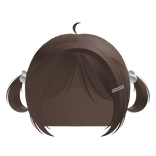 ノ꒰kawaii cute high tiny pigtails brown w white acc