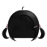 ノ꒰kawaii cute low tiny pigtails black w pink acc