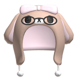 Kawaii Cute nerd bunny hat (Brown)