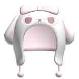 Kawaii Cute nerd bunny hat (White)