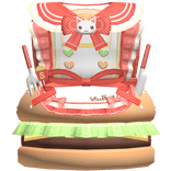 ʚ kawaii cute silly burger apron maid dress red