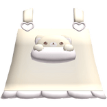 kawaii cutesy bear beige overalls