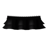 ꒰ ◞ ♡ Kawaii Cutesy Black Ruffly Skirt