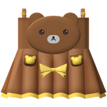 kawaii cutesy brown bear dress w/ bow