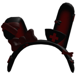 Kawaii cutesy dark nurse bunny headband 🎀
