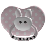 Kawaii cutesy pink pacifier with bunny