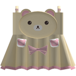 kawaii cutesy white bear dress w/ bow