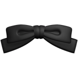 ┊♡꒱ kawaii dainty bow ꒰black꒱
