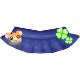 🍀 kawaii dark denim hamtaro hamster clover skirt