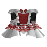 kawaii dark red jester dress
