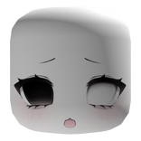 kawaii doll puppy single white eye face