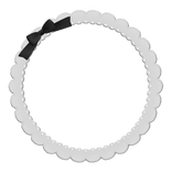 ୨୧: kawaii doll ruffled frame with black bow