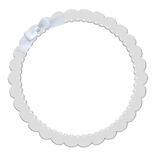 ୨୧: kawaii doll ruffled frame with blue bow