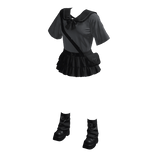 Kawaii Emo Neko Black & Grey Outfit 🖤🐾