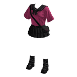 Kawaii Emo Neko Black & Hot Pink Outfit 🖤🐾
