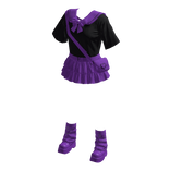 Kawaii Emo Neko Black & Purple Outfit 🖤🐾